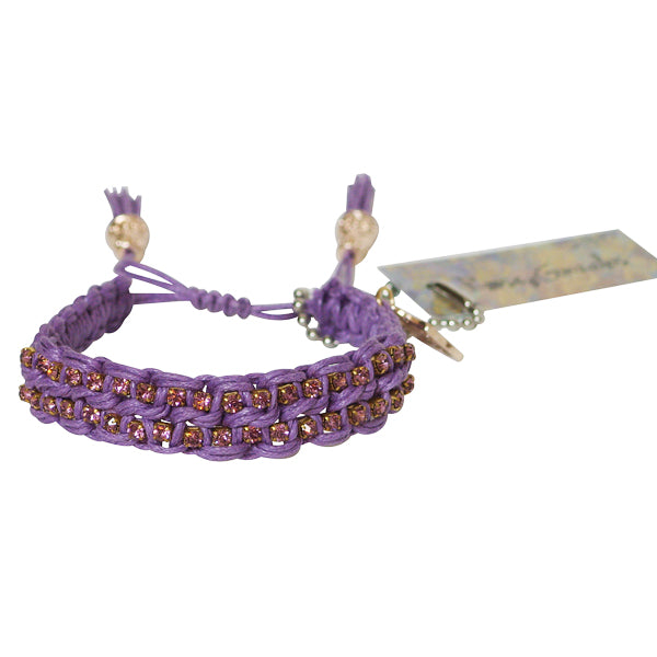Rose Gonzales "Lindsey" Sultry Collection Woven Boho Bracelet in Violet & Purple - Belle Fleur Boutique