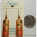 Adajio Daisy Garden Filigree Orange & Apricot Pierced Earrings - Belle Fleur Boutique