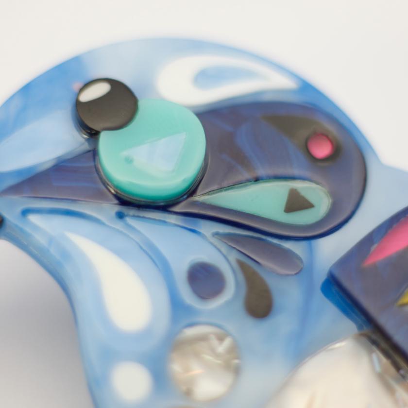 Erstwilder "The Astute Azure Kingfisher" Brooch Designed in Melbourne, Australia