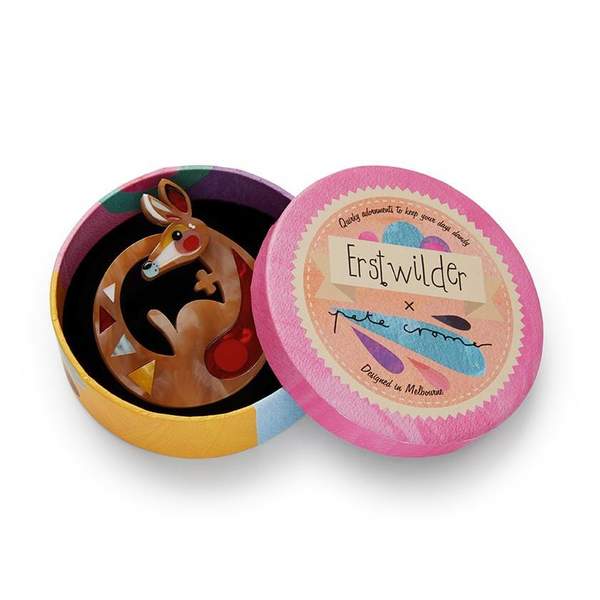 Erstwilder The Kinetic Kangaroo Brooch Designed in Melbourne, Australia