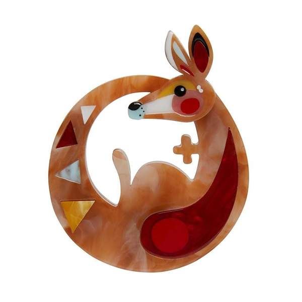 Erstwilder The Kinetic Kangaroo Brooch Designed in Melbourne, Australia