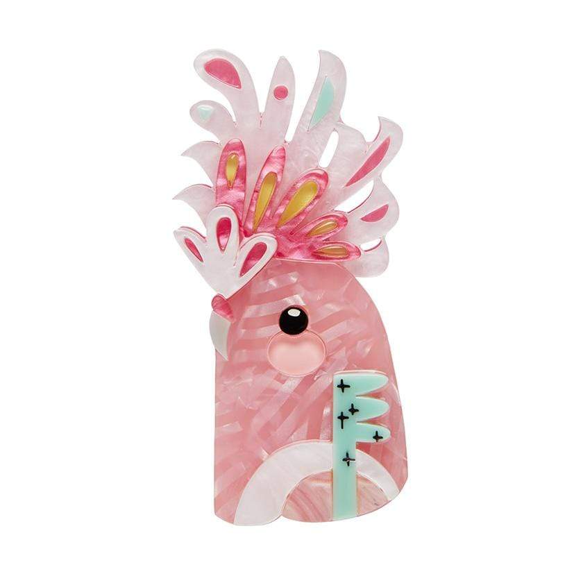 Erstwilder "The Mirthful Major Mitchell" Cockatoo Brooch Designed in Melbourne, Australia