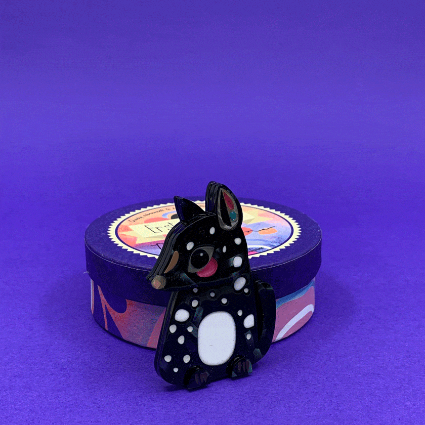 Erstwilder "The Quaint Eastern Quoll" Brooch Designed in Melbourne, Australia