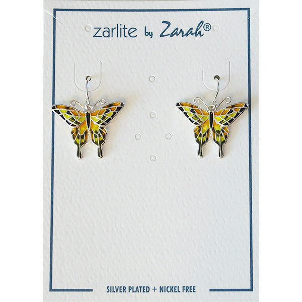 Zarah Zarlite Tiger Swallowtail Butterfly Pierced Earrings - Belle Fleur Boutique