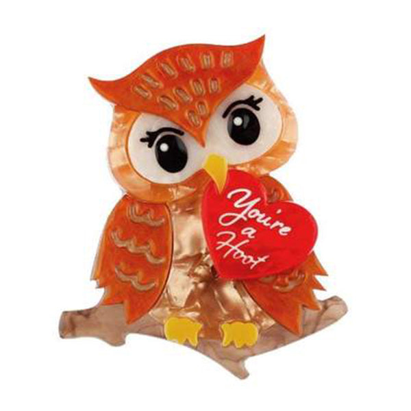 Erstwilder "You're a Hoot" Owl Brooch Designed in Melbourne, Australia - Belle Fleur Boutique