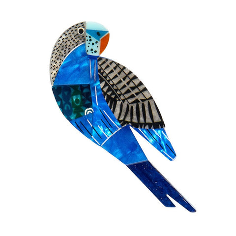 Erstwilder "A Budgie Named Chirp" Brooch with Gift Box ~Designed in Melbourne~