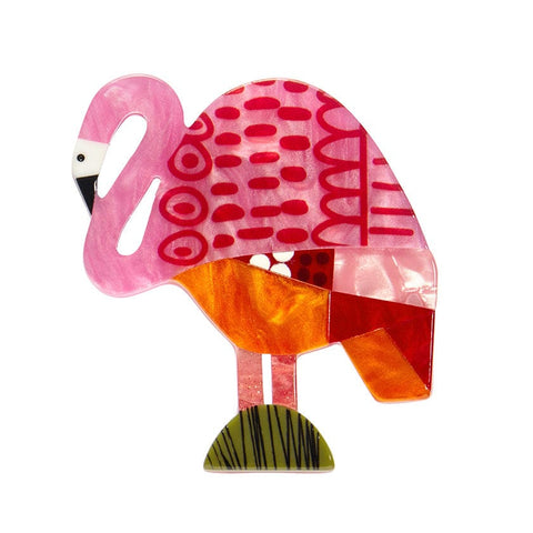 Erstwilder "A Flamingo Named Honk" Brooch with Gift Box ~Designed in Melbourne~