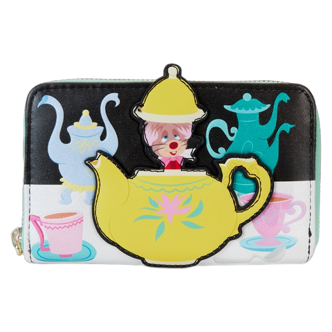 Loungefly Disney Alice in Wonderland Unbirthday Tea Party Tea Cups Zip Around Wallet