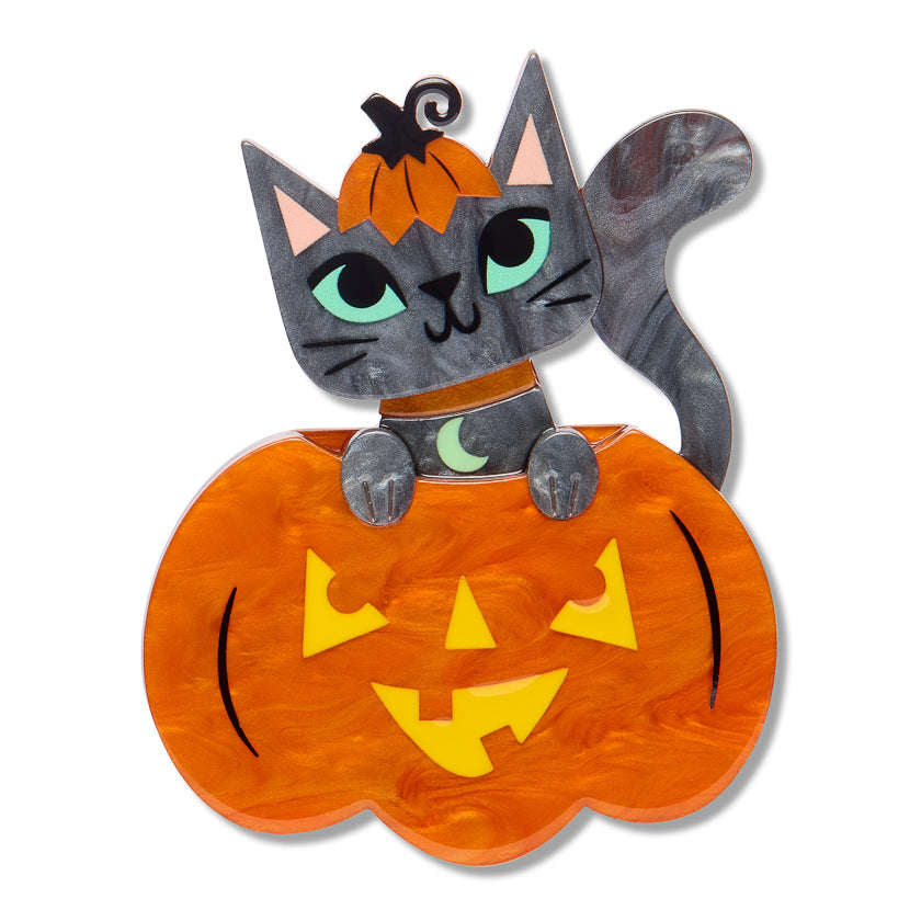 Erstwilder Cat O'Lantern Brooch ~2026 Midnight Mischief Collection~