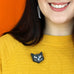 Erstwilder Cat Head Halloween Mini Brooch Designed in Australia