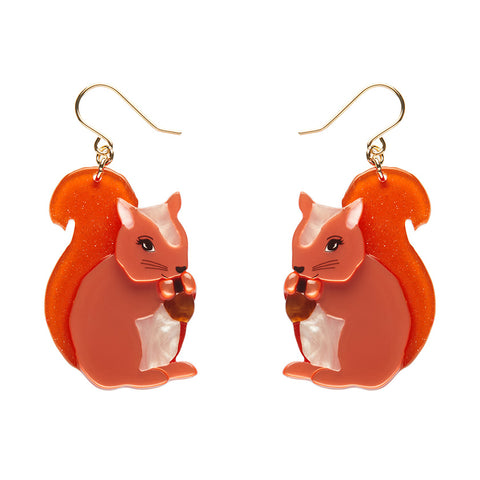 Erstwilder x Fleur Harris Cheeky Squirrel Drop Pierced Earrings ~Designed in Melbourne~