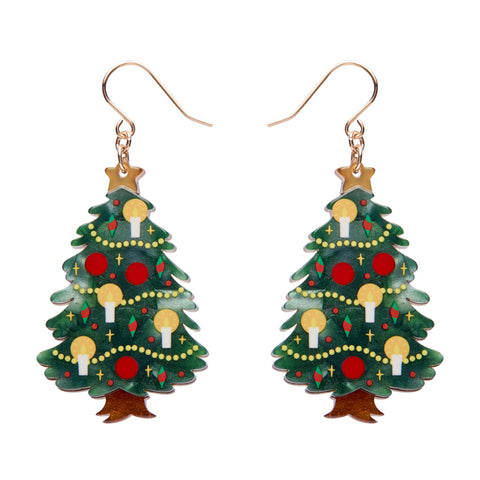 Erstwilder Christmas Tree Centre-Piece Drop Earrings ~Merry Menagerie Collection~