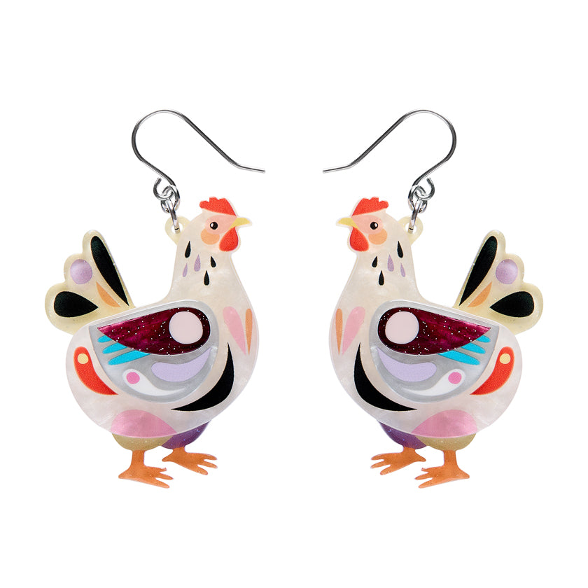 Erstwilder x Pete Cromer Clara the Chicken Drop Earrings ~2026 Easter Collection~