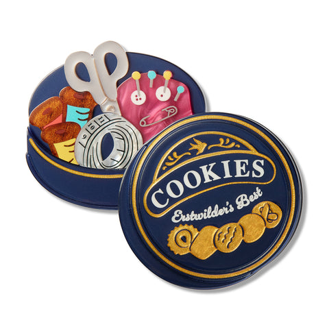 Erstwilder Cookie Tin Secrets Brooch ~ 2026 Arts & Crafts Collection ~