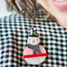 Erstwilder Cozy Christmas Chap Snowman Brooch ~Merry Kitschmas Collection~