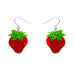 Erstwilder "Darling Strawberry" Drop Pierced Earrings with Gift Box