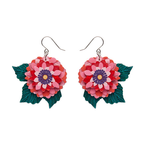 Erstwilder x Jocelyn Proust Dazzling Dahlia Flowers Pierced Earrings with Gift Box