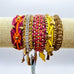 Rose Gonzales Fall Festival Burgundy & Gold Collection Set of 5 Woven Bracelets