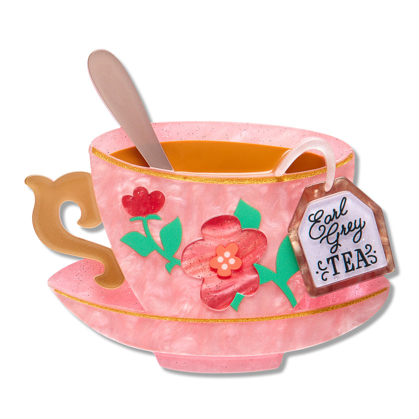 Erstwilder Fancy A Cuppa Tea Cup Brooch ~15th Birthday Fan Favorites Collection~