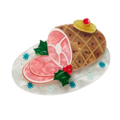 Erstwilder Feast Centrepiece Christmas Ham Brooch ~Merry Kitschmas Collection~