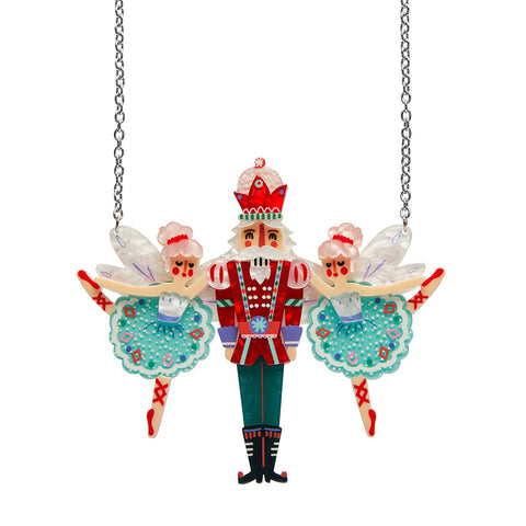 Erstwilder Festive Fairy Tale Nutcracker Ballet Necklace ~Merry Kitschmas Collection~