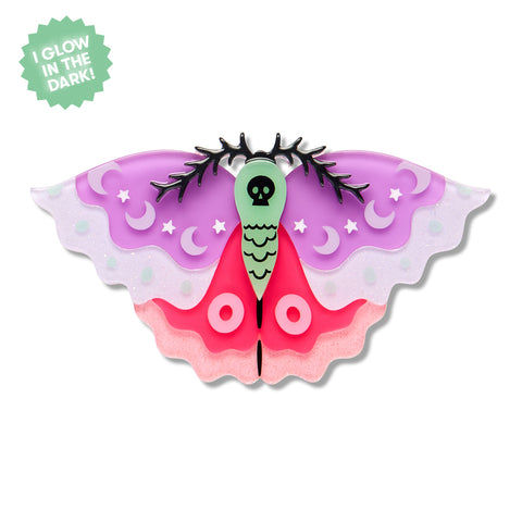 Erstwilder Flutter by Night Moth Brooch ~2026 Midnight Mischief Collection~