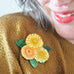 Erstwilder "Forever and Ever" Daisy Flower Brooch with Gift Box