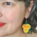Erstwilder "Forever and Ever" Yellow Daisies Pierced Earrings with Gift Box