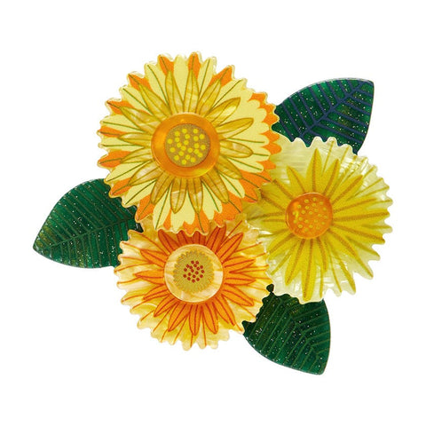 Erstwilder "Forever and Ever" Daisy Flower Brooch with Gift Box
