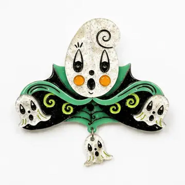 Johanna Parker x Lipstick & Chrome Garden Guss Ghostie Bells Brooch