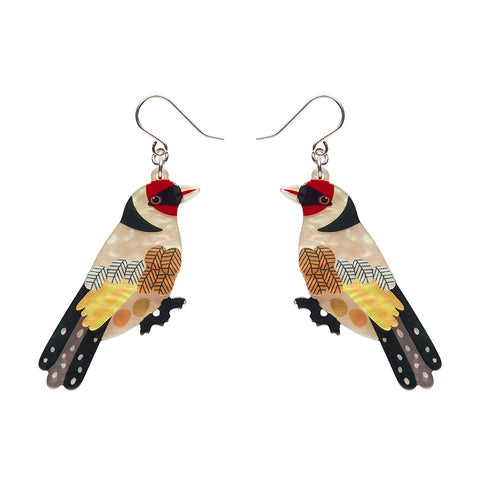 Erstwilder x Jocelyn Proust Go For Goldfinch Bird Pierced Earrings with Gift Box