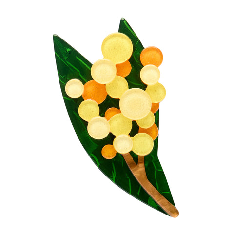 Erstwilder Golden Wattle Flower Brooch ~Australiana 2025 Collection~