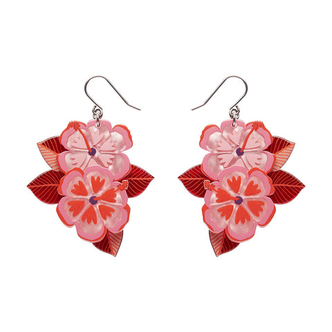 Erstwilder x Jocelyn Proust Halcyon Hibiscus Flowers Pierced Earrings with Gift Box