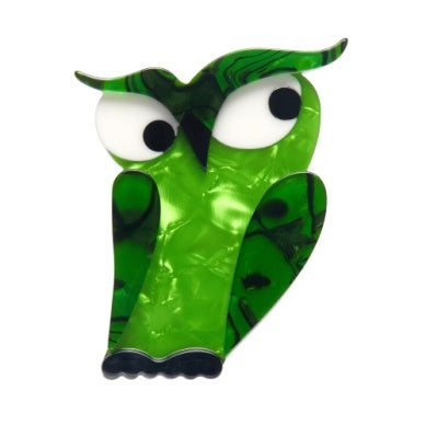 Erstwilder "Herb's Hot Hoot" Owl Brooch with Gift Box ~Designed in Melbourne~