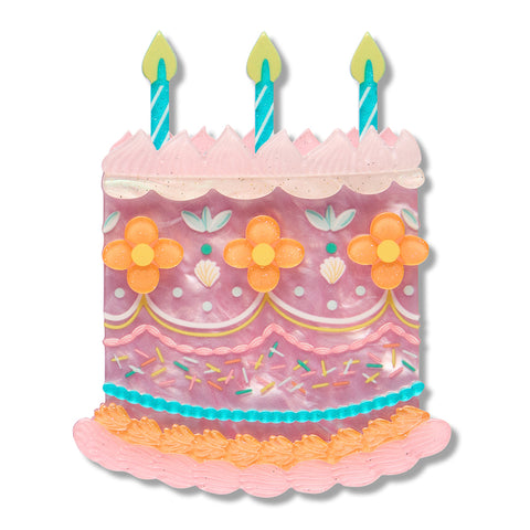 Erstwilder Hip Hip Hooray Birthday Cake Brooch ~2026 Celebrations Collection~