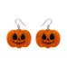 Erstwilder Jack O Lantern Pumpkin Halloween Drop Pierced Earrings Designed in Australia