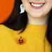 Erstwilder Jack O Lantern Pumpkin Halloween Mini Brooch Designed in Australia