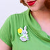 Erstwilder "Junior & His Tulip" Bunny Rabbit Brooch Designed in Melbourne, Australia