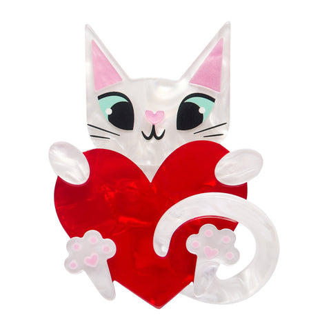 Erstwilder Kalila Kitty Cat Brooch ~Sweet Valentine Collection~