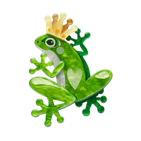 Erstwilder "Kiss and Tell" Frog Prince Brooch Designed in Melbourne, Australia