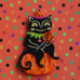 Johanna Parker x Lipstick & Chrome Lolligager #3 Black Cat Halloween Brooch