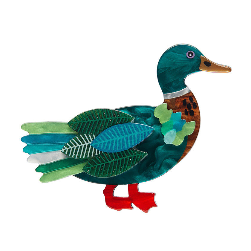 Erstwilder x Jocelyn Proust Mighty Mallard Duck  Brooch with Gift Box