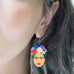 Erstwilder "My Own Muse Frida" Frida Kahlo Drop Pierced Earrings with Gift Box