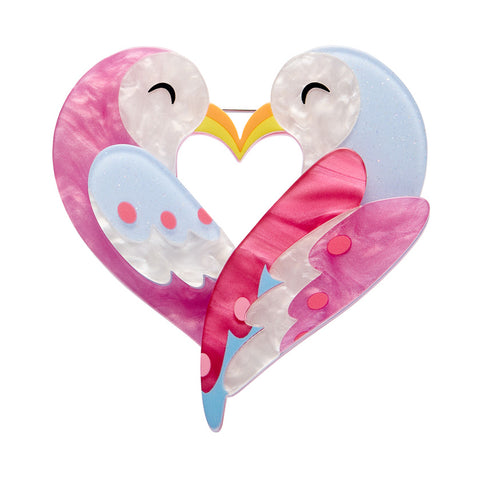 Erstwilder Nestled in Love Birds Brooch ~Sweet Valentine Collection~