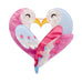 Erstwilder Nestled in Love Birds Brooch ~Sweet Valentine Collection~