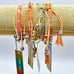 Rose Gonzales Peach Serenity Pink Sand Collection Set of 4 Woven Bracelets