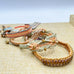 Rose Gonzales Peach Serenity Pink Sand Collection Set of 4 Woven Bracelets