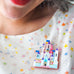 Erstwilder x Pete Cromer In a Land Far Away Pink Castle Brooch *GIFT WITH PURCHASE ONLY*