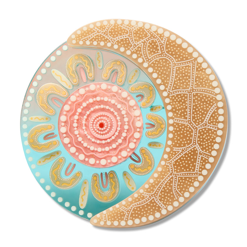 Erstwilder x Brooke Sutton Pintjamu Tuntal Ritjinguthinha Sun and Moon Dreaming Brooch ~ 2026 Collection ~