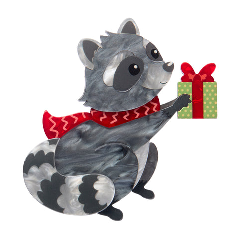 Erstwilder Rhi-Rhi the Raccoon Brooch ~Merry Menagerie Collection~